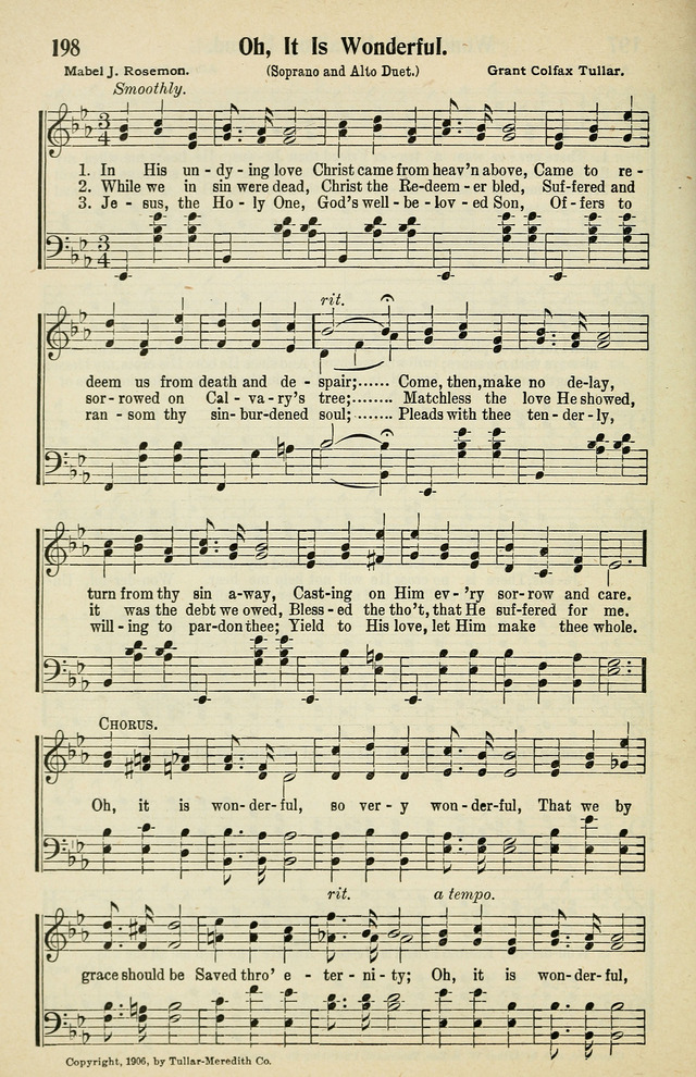 Tabernacle Hymns: No. 2 page 198
