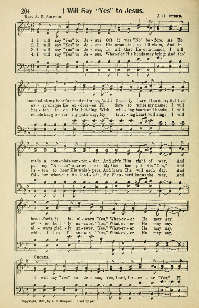 Tabernacle Hymns: No. 2 page 204