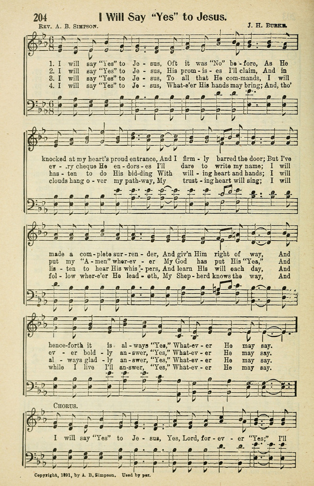 Tabernacle Hymns: No. 2 page 204