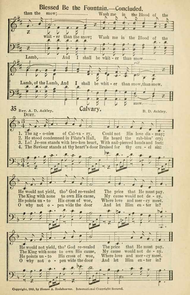 Tabernacle Hymns: No. 2 page 35
