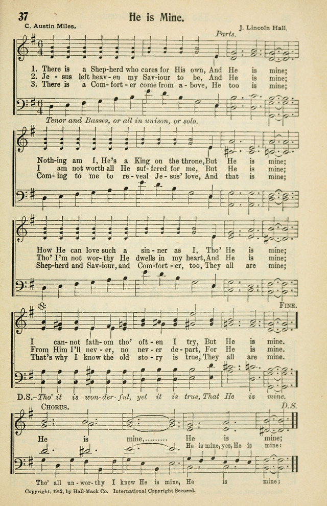 Tabernacle Hymns: No. 2 page 37