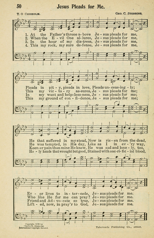 Tabernacle Hymns: No. 2 page 50