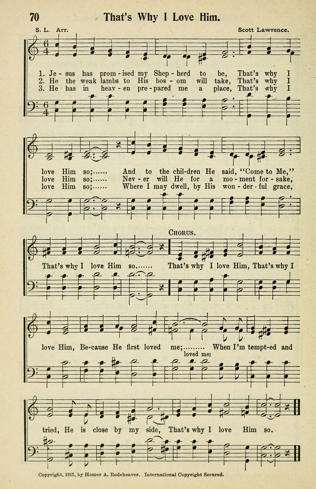 Tabernacle Hymns: No. 2 page 70