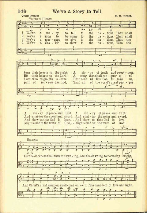 Tabernacle Hymns: Number Four: a choice collection of hymns and songs for every religious use page 154