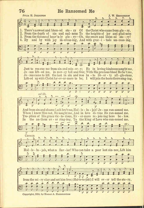 Tabernacle Hymns: Number Four: a choice collection of hymns and songs for every religious use page 78