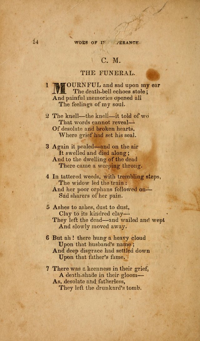 Temperance Hymn Book and Minstrel: a collection of hymns, songs and odes for temperance meetings and festivals page 14