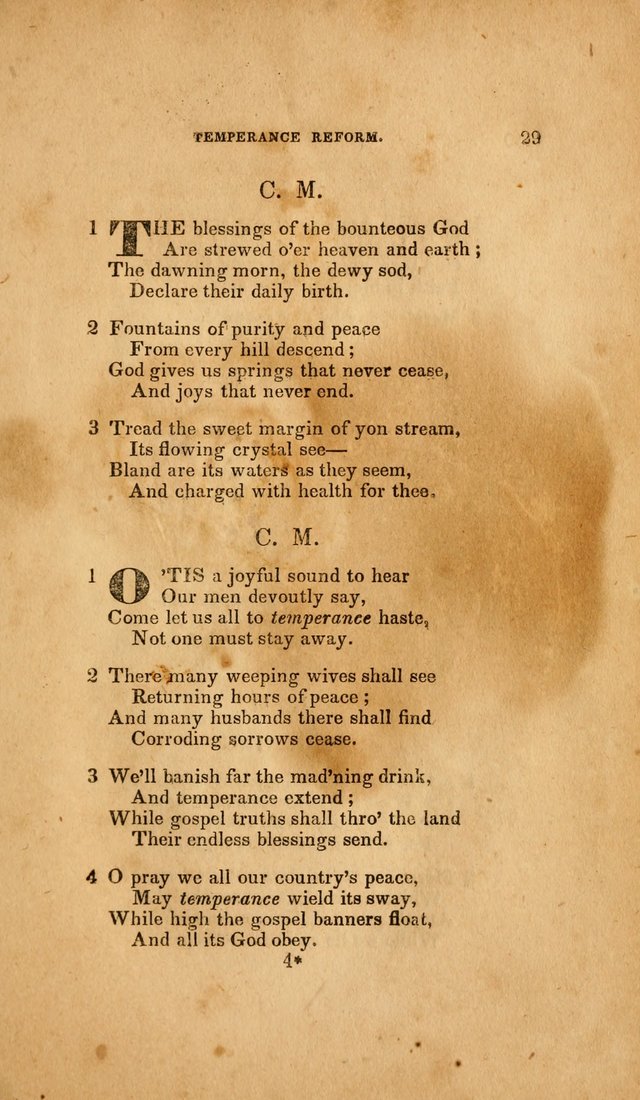 Temperance Hymn Book and Minstrel: a collection of hymns, songs and odes for temperance meetings and festivals page 29