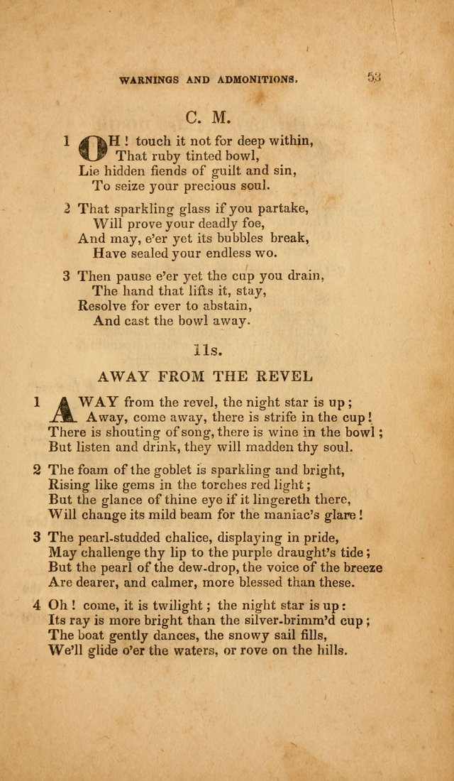 Temperance Hymn Book and Minstrel: a collection of hymns, songs and odes for temperance meetings and festivals page 53