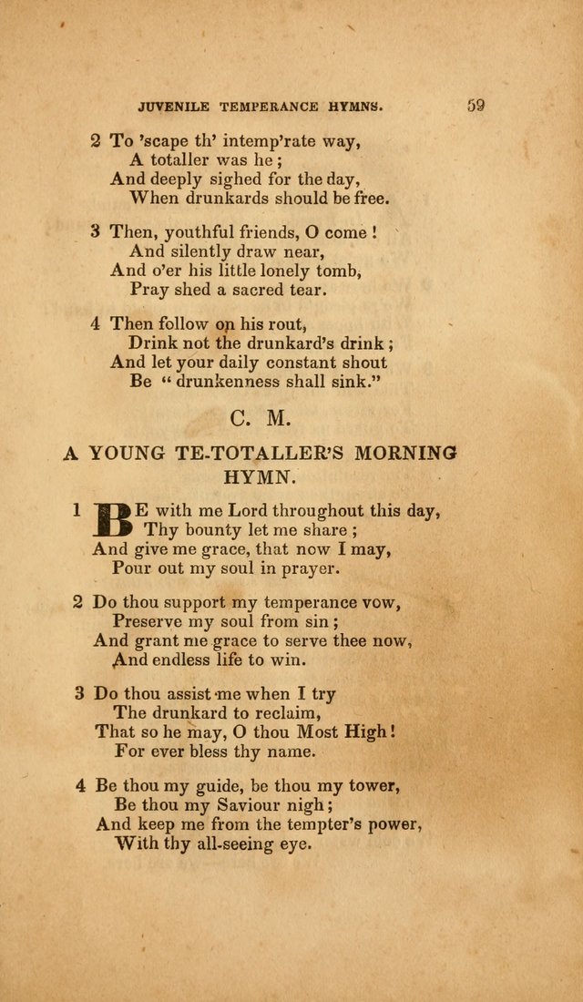 Temperance Hymn Book and Minstrel: a collection of hymns, songs and odes for temperance meetings and festivals page 59