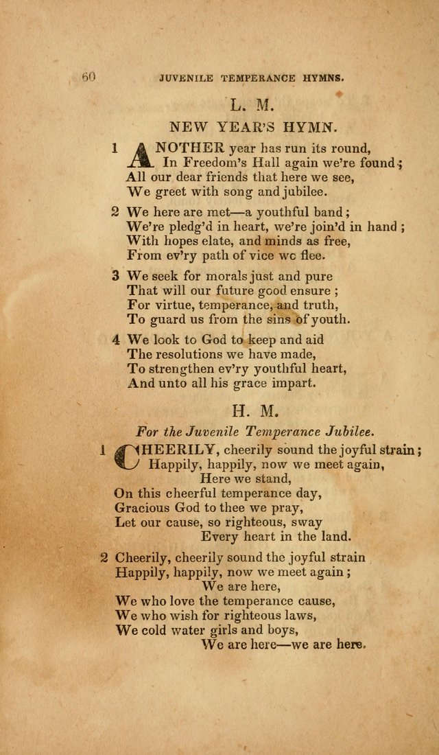 Temperance Hymn Book and Minstrel: a collection of hymns, songs and odes for temperance meetings and festivals page 60