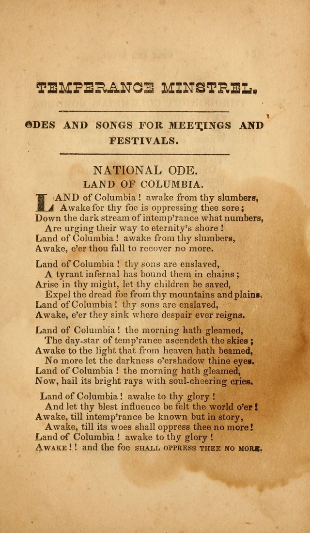 Temperance Hymn Book and Minstrel: a collection of hymns, songs and odes for temperance meetings and festivals page 63