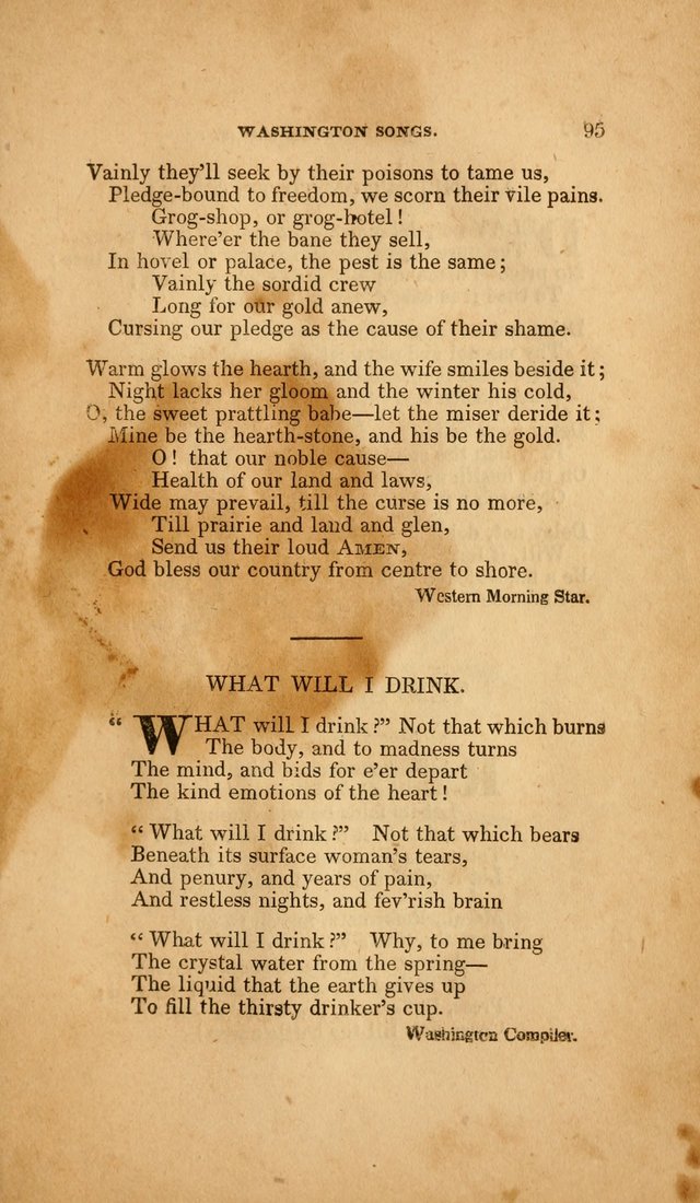 Temperance Hymn Book and Minstrel: a collection of hymns, songs and odes for temperance meetings and festivals page 95