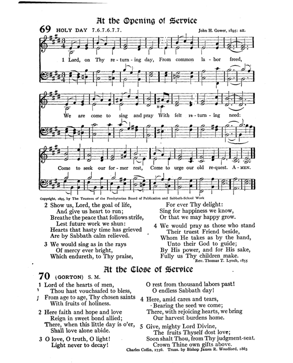 The Hymnal : published in 1895 and revised in 1911 by authority of the General Assembly of the Presbyterian Church in the United States of America : with the supplement of 1917 page 106