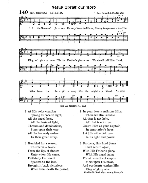 The Hymnal : published in 1895 and revised in 1911 by authority of the General Assembly of the Presbyterian Church in the United States of America : with the supplement of 1917 page 196