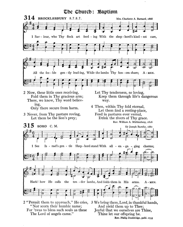 The Hymnal : published in 1895 and revised in 1911 by authority of the General Assembly of the Presbyterian Church in the United States of America : with the supplement of 1917 page 425