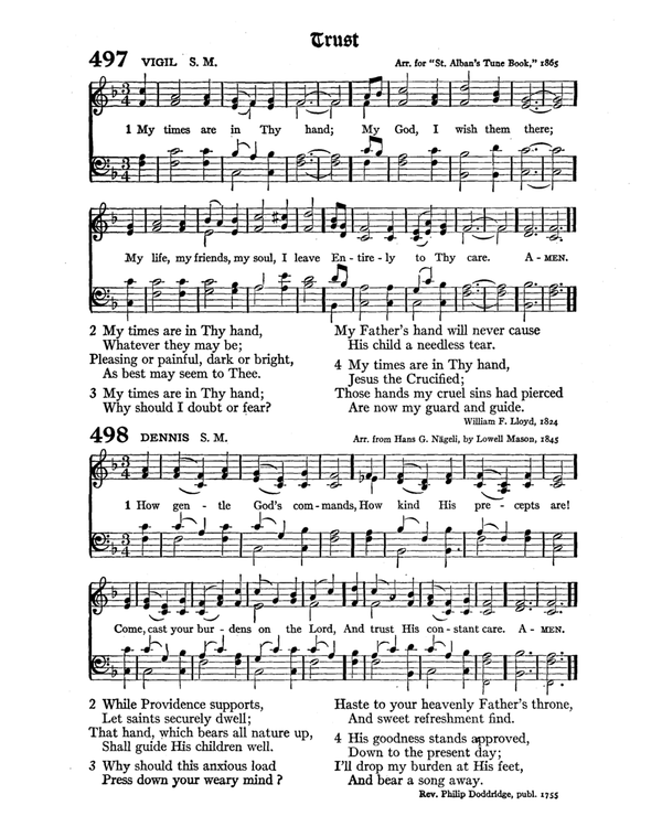 The Hymnal : published in 1895 and revised in 1911 by authority of the General Assembly of the Presbyterian Church in the United States of America : with the supplement of 1917 page 657