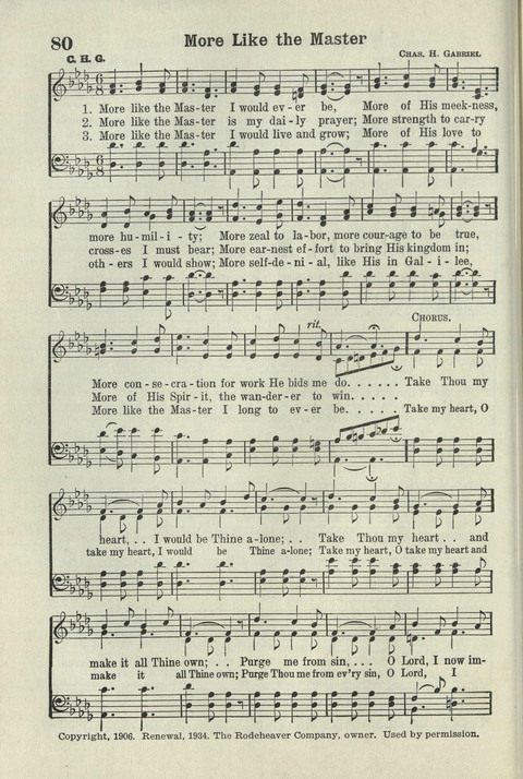 Tabernacle Hymns: Number Five page 76