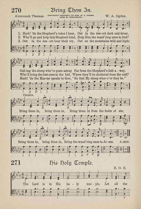 The Temple Hymnal: old standard hymns and popular gospel songs for use in all departments of church, Sunday school and young people