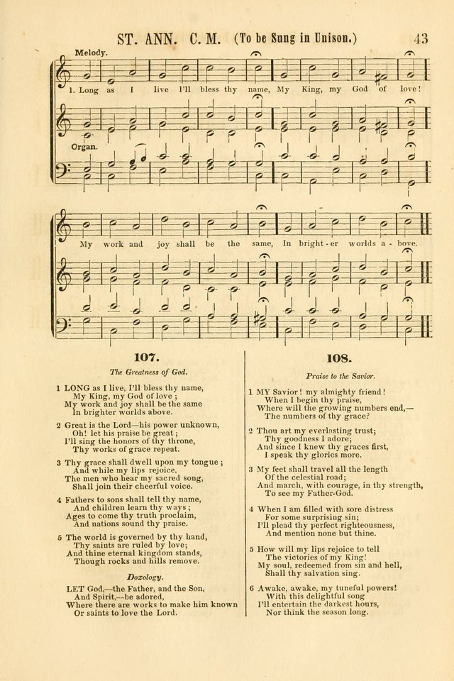 Temple Melodies: a collection of about two hundred popular tunes, adapted to nearly five hundred favorite hymns, selected with special reference to public, social, and private worship page 50