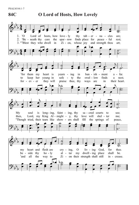 How Lovely Is Your Dwelling Place (Psalm 84) with lyrics 