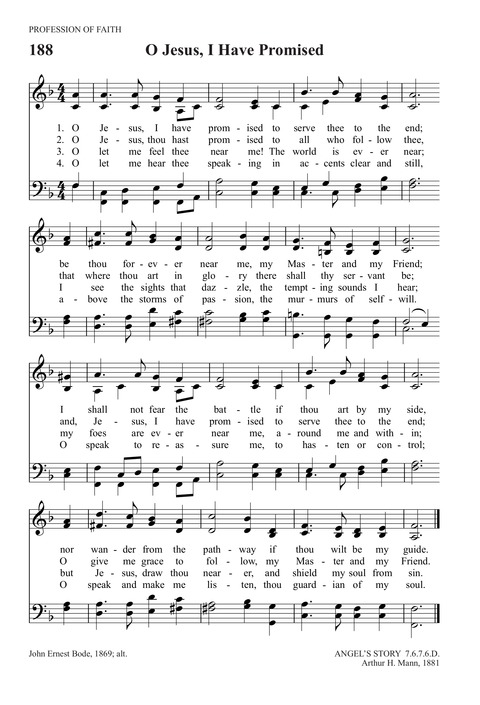 331 - O Jesus, I Have Promised < SDA Hymnal Songs Lyrics