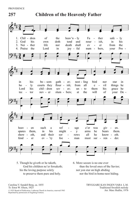 Trinity Psalter Hymnal 257. Children of the heav'nly Father