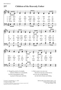 Top 500 Hymn: Children Of The Heavenly Father - lyrics, chords and PDF