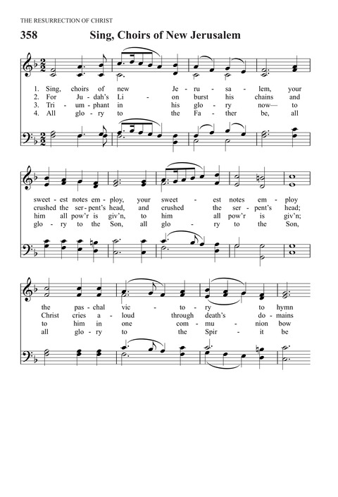 Trinity Psalter Hymnal 358. Sing, choirs of new Jerusalem