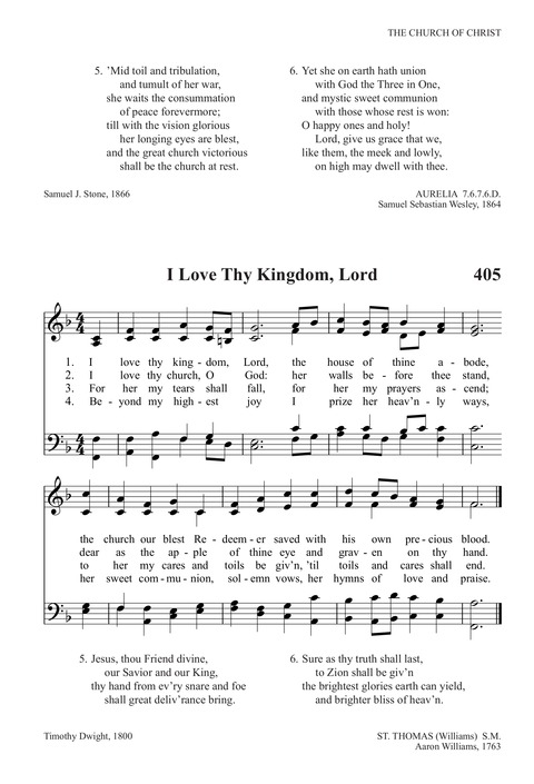 I Love Thy Kingdom Lord Hymnary Org