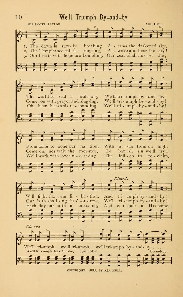 Temperance Rallying Songs: consisting of a large variety of solos, quartettes, and choruses, suited to every phase of the great temperance reformation page 10