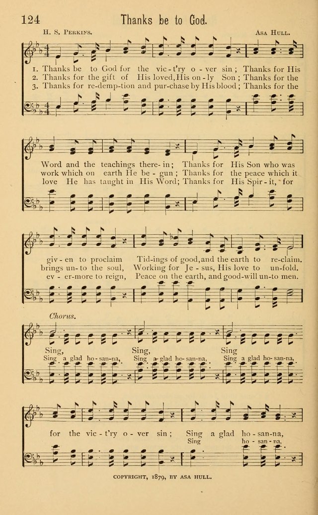 Temperance Rallying Songs: consisting of a large variety of solos, quartettes, and choruses, suited to every phase of the great temperance reformation page 124