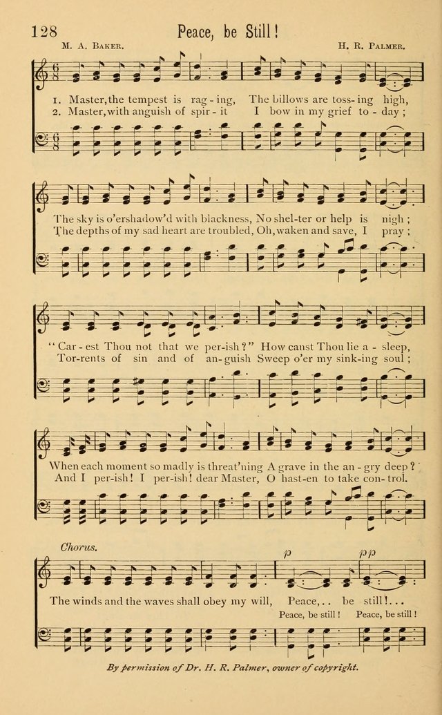 Temperance Rallying Songs: consisting of a large variety of solos, quartettes, and choruses, suited to every phase of the great temperance reformation page 128