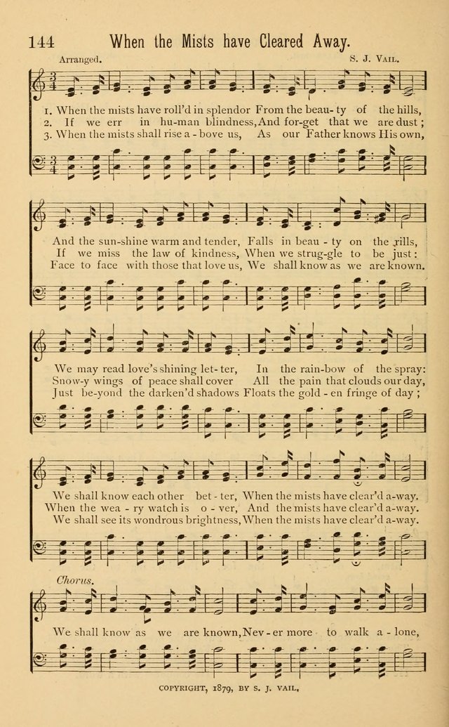 Temperance Rallying Songs: consisting of a large variety of solos, quartettes, and choruses, suited to every phase of the great temperance reformation page 144