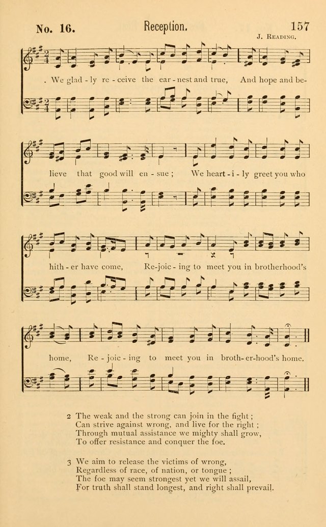 Temperance Rallying Songs: consisting of a large variety of solos, quartettes, and choruses, suited to every phase of the great temperance reformation page 157