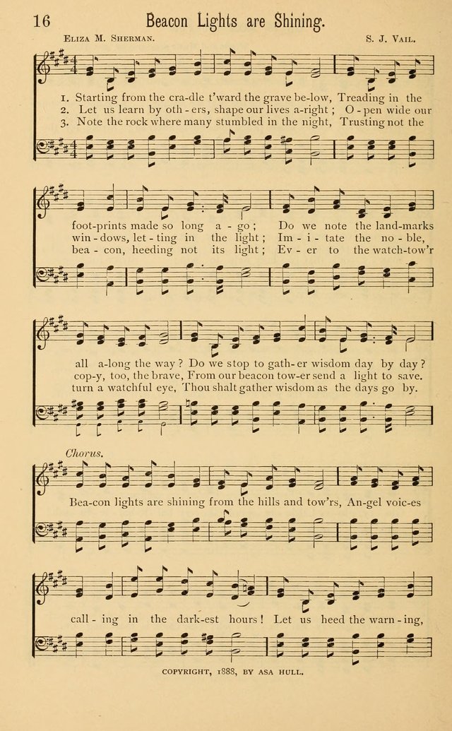 Temperance Rallying Songs: consisting of a large variety of solos, quartettes, and choruses, suited to every phase of the great temperance reformation page 16