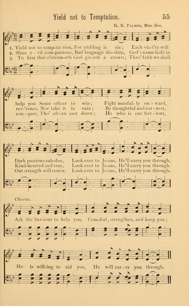 Temperance Rallying Songs: consisting of a large variety of solos, quartettes, and choruses, suited to every phase of the great temperance reformation page 55