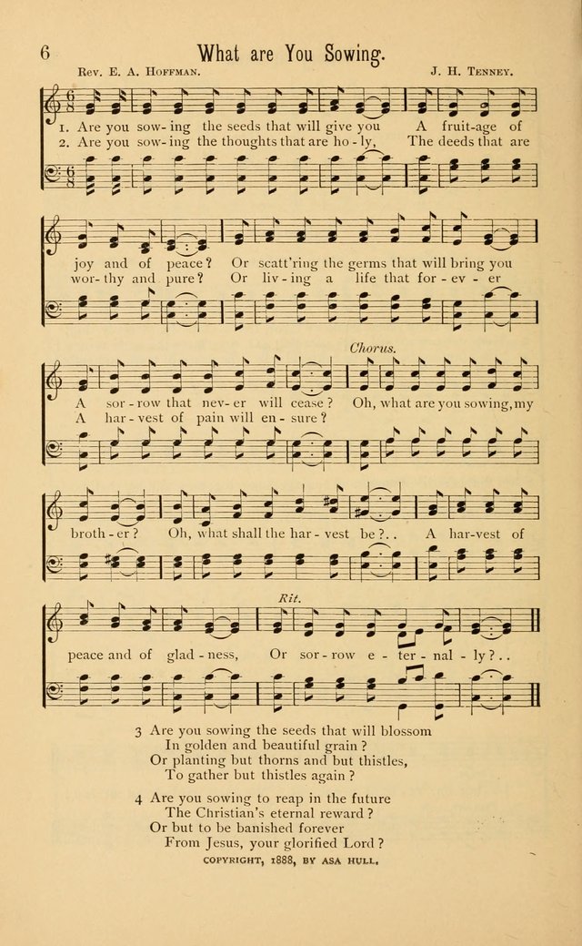 Temperance Rallying Songs: consisting of a large variety of solos, quartettes, and choruses, suited to every phase of the great temperance reformation page 6