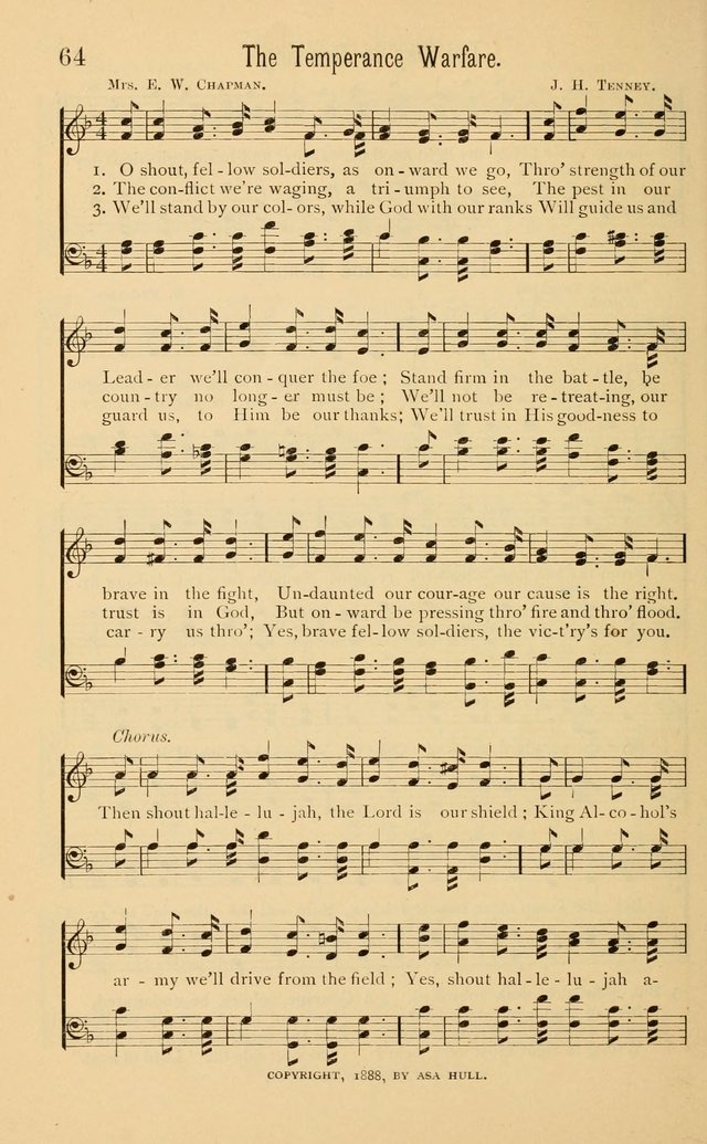 Temperance Rallying Songs: consisting of a large variety of solos, quartettes, and choruses, suited to every phase of the great temperance reformation page 64
