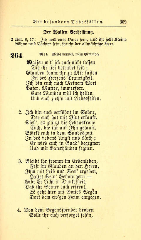 Der Tröster: oder Trost und Mahnung in Liedern und Betrachtungen bei der Trennung von den Unsrigen zum Gebracuh bei Leichenbegängnissen sowie auch im Familienkreise. page 311