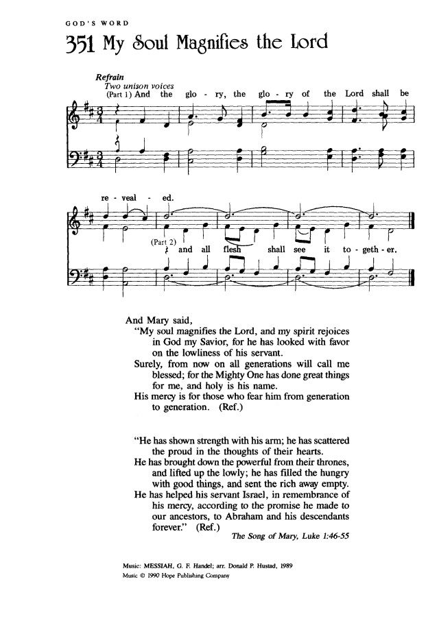 My Soul Magnifies The Lord | Hymnary.org