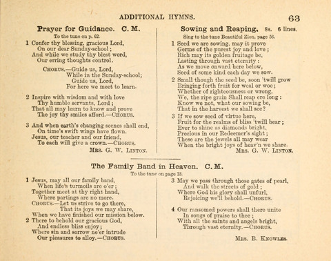 Twilight Zephyrs: a new collection of hymns and tunes for Sunday schools, missionary meetings, anniversaries, temperance meetings and the social circle page 63