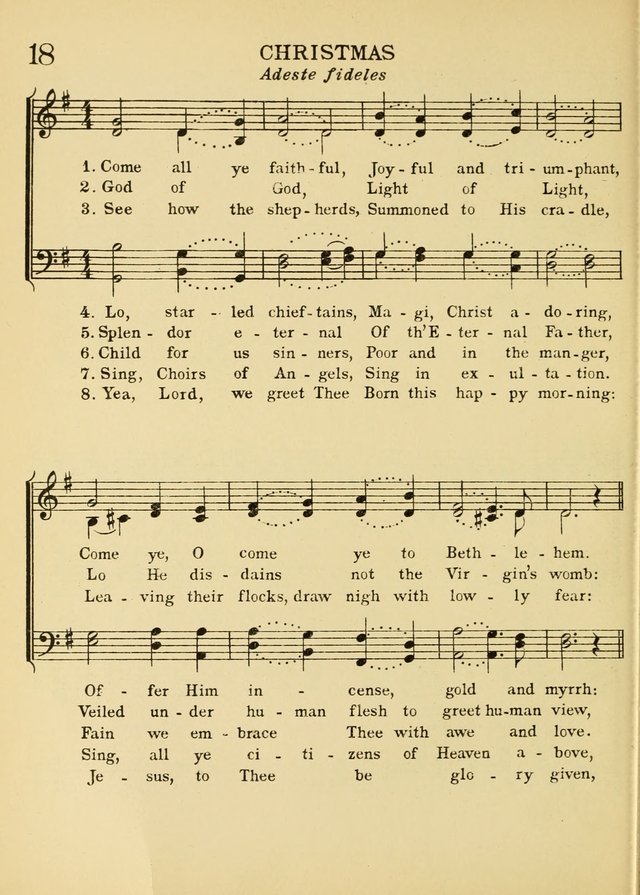 A Treasury of Catholic Song: comprising some two hundred hymns from Catholic soruces old and new page 20