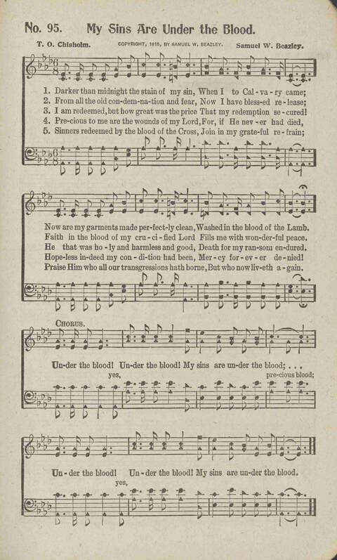 Tidings of Glory: a book of gospel songs for Christian work and worship page 102