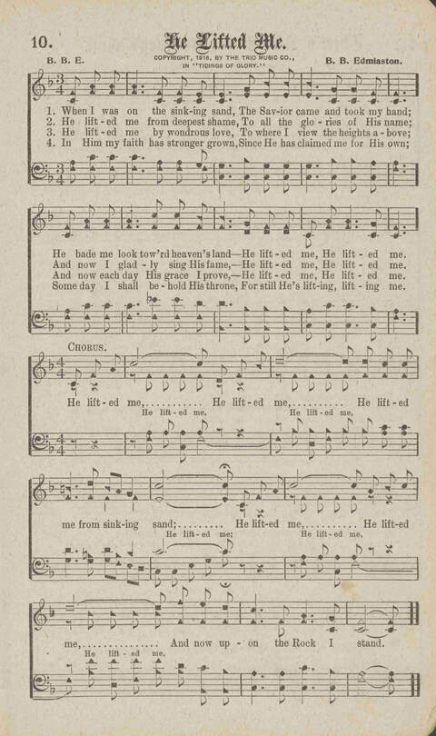 Tidings of Glory: a book of gospel songs for Christian work and worship page 14