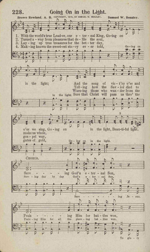 Tidings of Glory: a book of gospel songs for Christian work and worship page 201