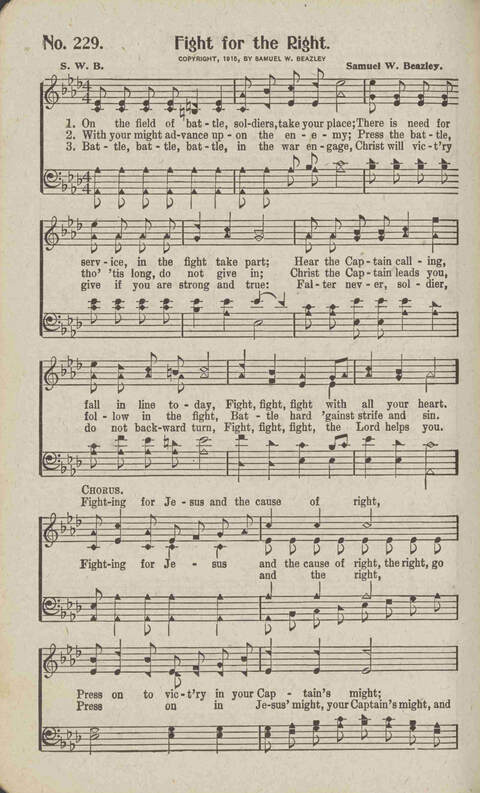 Tidings of Glory: a book of gospel songs for Christian work and worship page 203