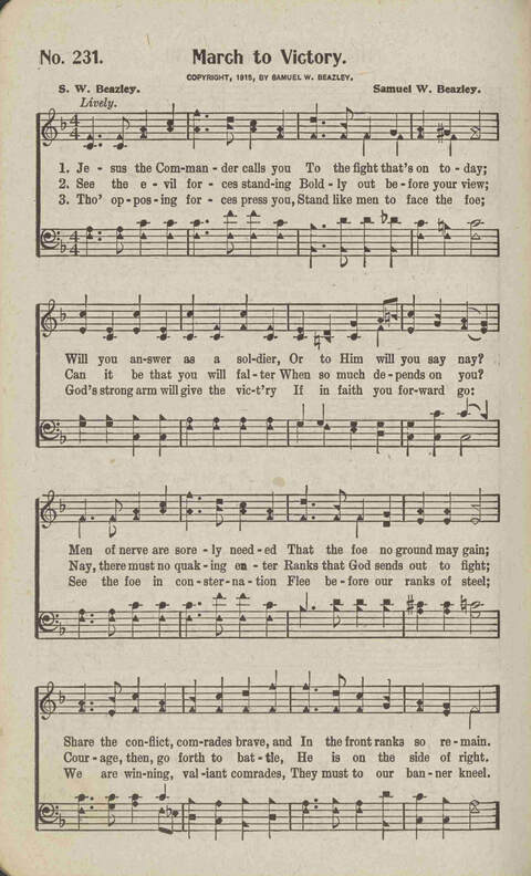 Tidings of Glory: a book of gospel songs for Christian work and worship page 207