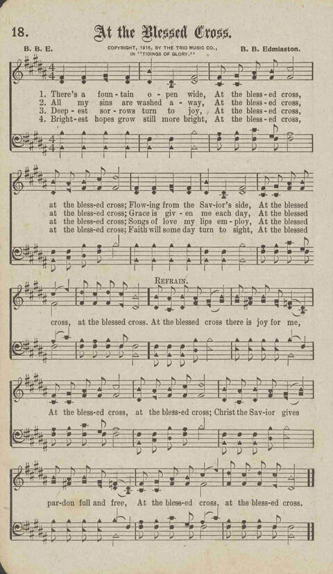 Tidings of Glory: a book of gospel songs for Christian work and worship page 23