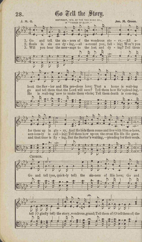 Tidings of Glory: a book of gospel songs for Christian work and worship page 35