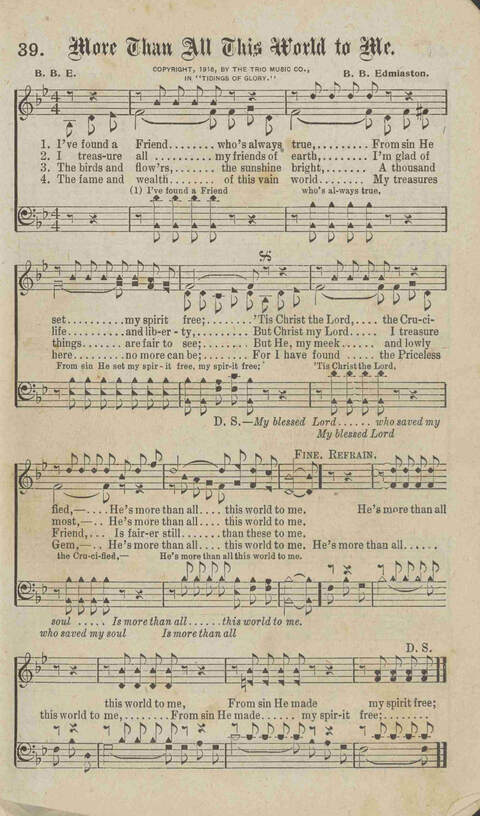 Tidings of Glory: a book of gospel songs for Christian work and worship page 46